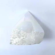 Aura Rose Quartz Cut Base Point